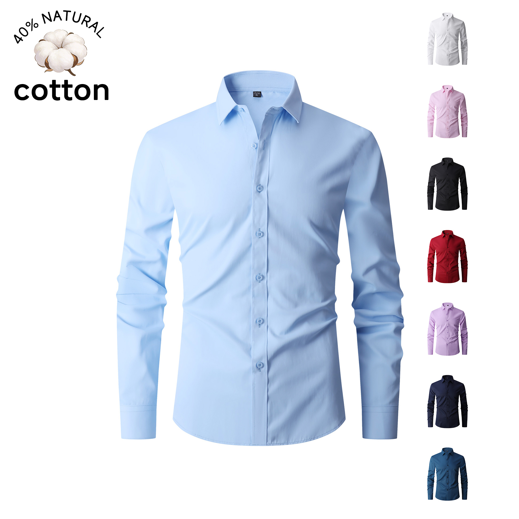 Men Formal Party Wear Dress - Good Quality Summer Cotton Men's Long