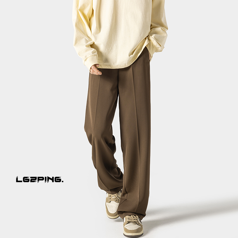 Korean Men Formal Wear - Brown Black Suit Pants Men Fashion