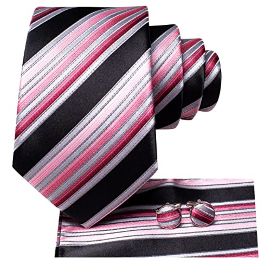 Men Ties Sets Silk Stripe Pais - Pocket Square Set recensione e prezzo