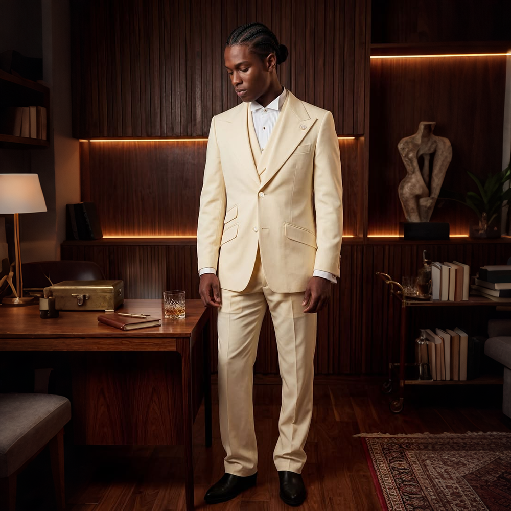 Formal Men's Cream 3Piece Suit - Men'S Formal Evening Wear recensione e prezzo
