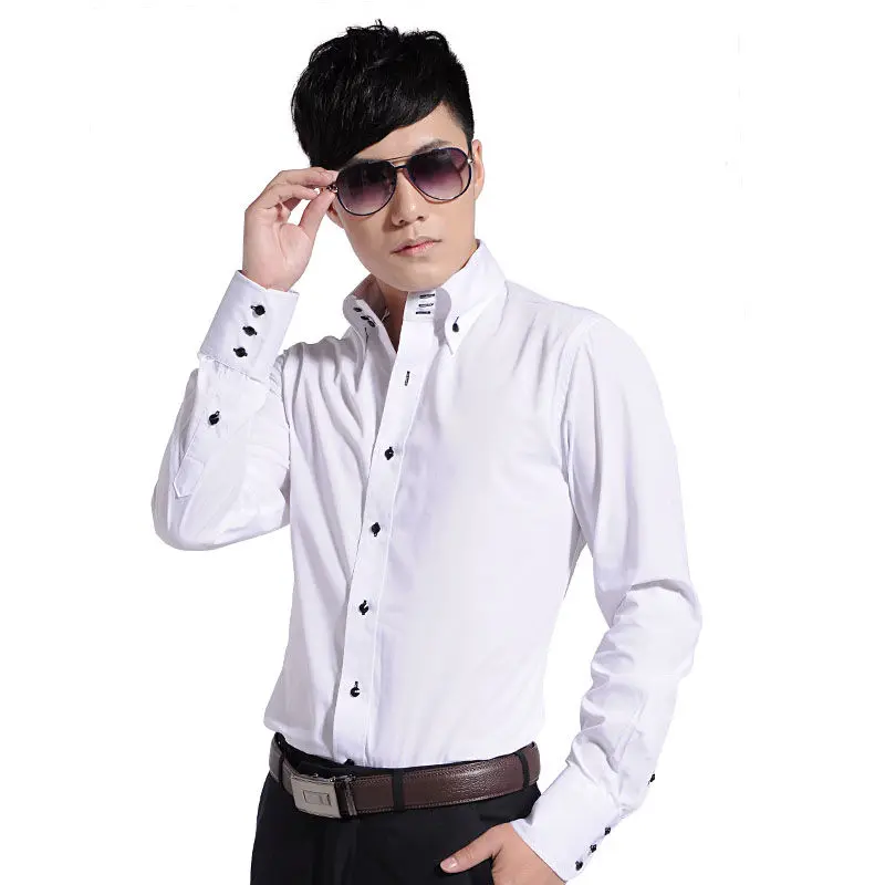 Dress Shirt for Men Button-dow - Korean Men Formal Wear recensione e prezzo