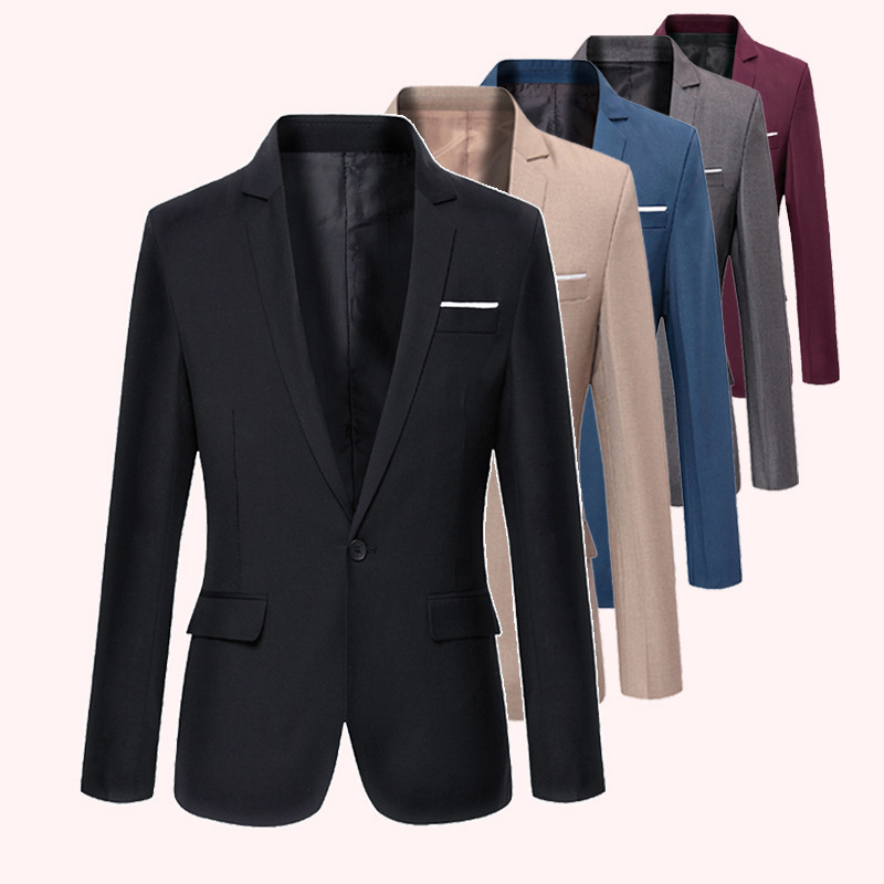 Suit Coat Men Solid Color Slim - Men'S Formal Wear For Marriage recensione e prezzo