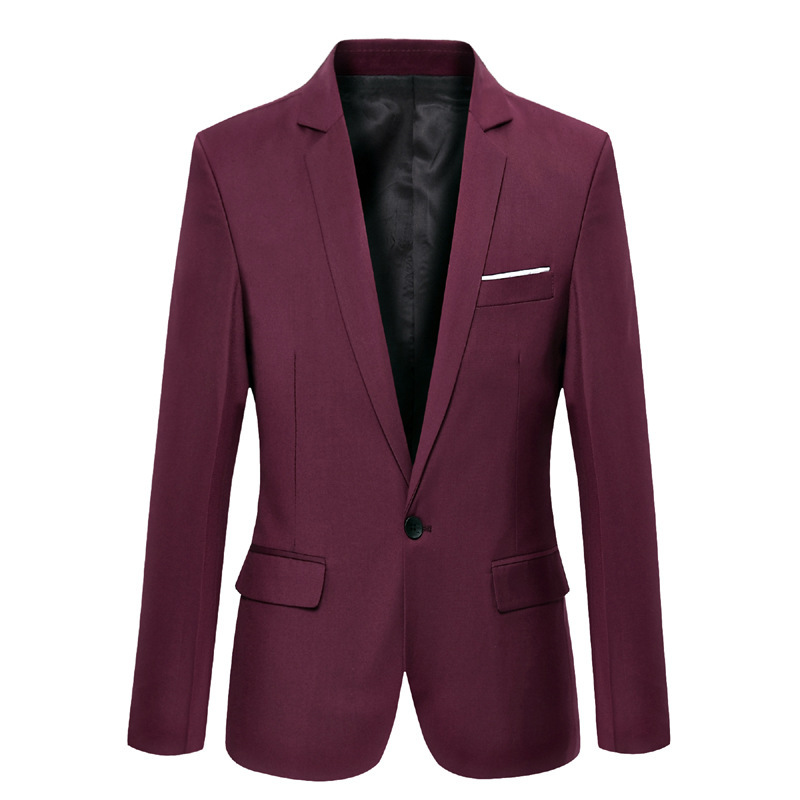 Suit Coat Men Solid Color Slim - Men'S Formal Wear For Marriage recensione e prezzo