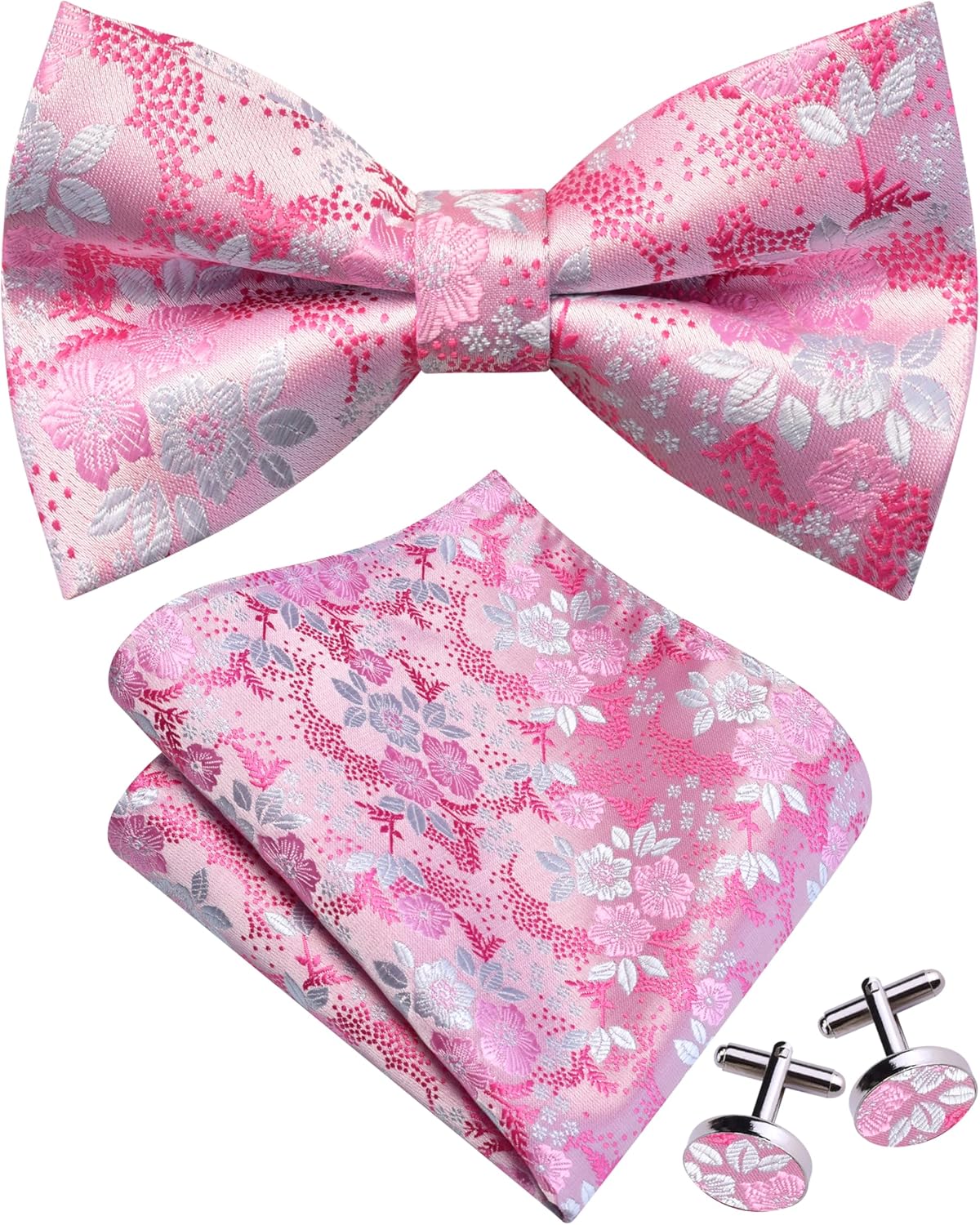 Floral Bow Tie & Handkerchief  - Pocket Square Set recensione e prezzo