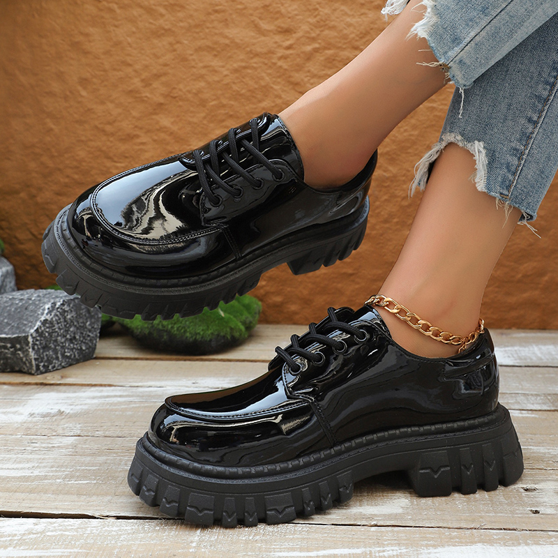Chunky Platform Oxford Shoes f - Patent Leather Oxford recensione e prezzo