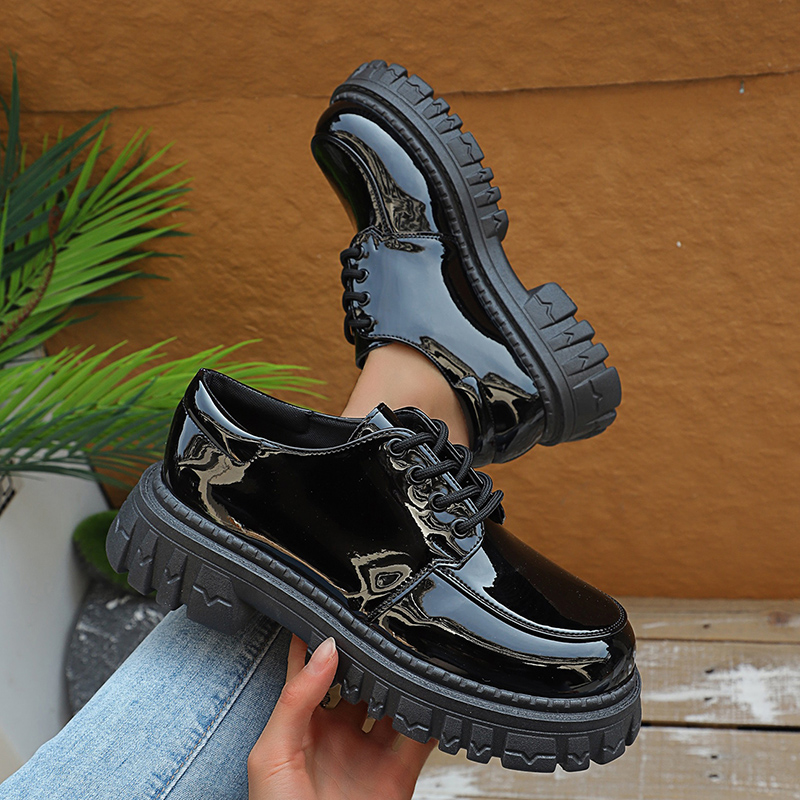Chunky Platform Oxford Shoes f - Patent Leather Oxford recensione e prezzo
