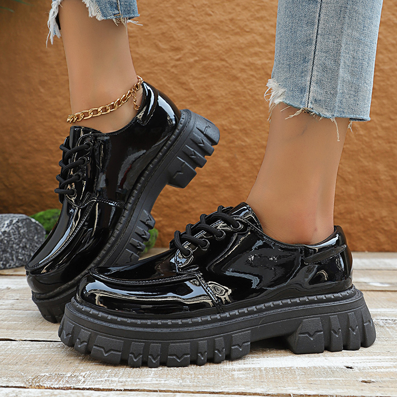 Chunky Platform Oxford Shoes f - Patent Leather Oxford recensione e prezzo