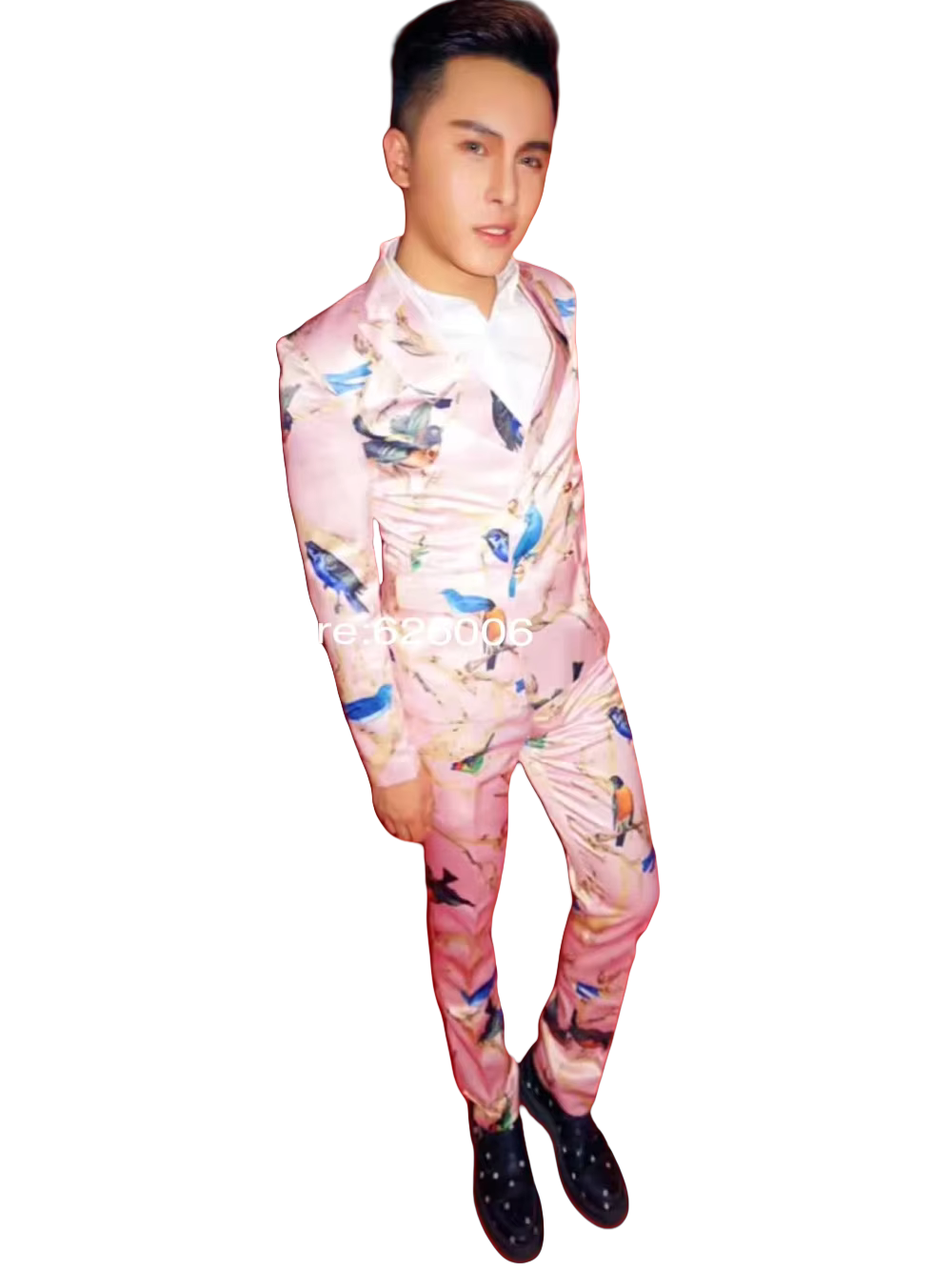 Men's Fashion Flower Pink Bird - Men Formal Party Wear Dress recensione e prezzo