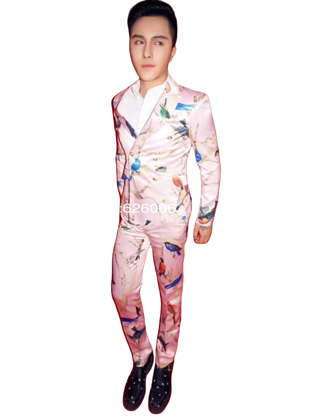 Men's Fashion Flower Pink Bird - Men Formal Party Wear Dress recensione e prezzo