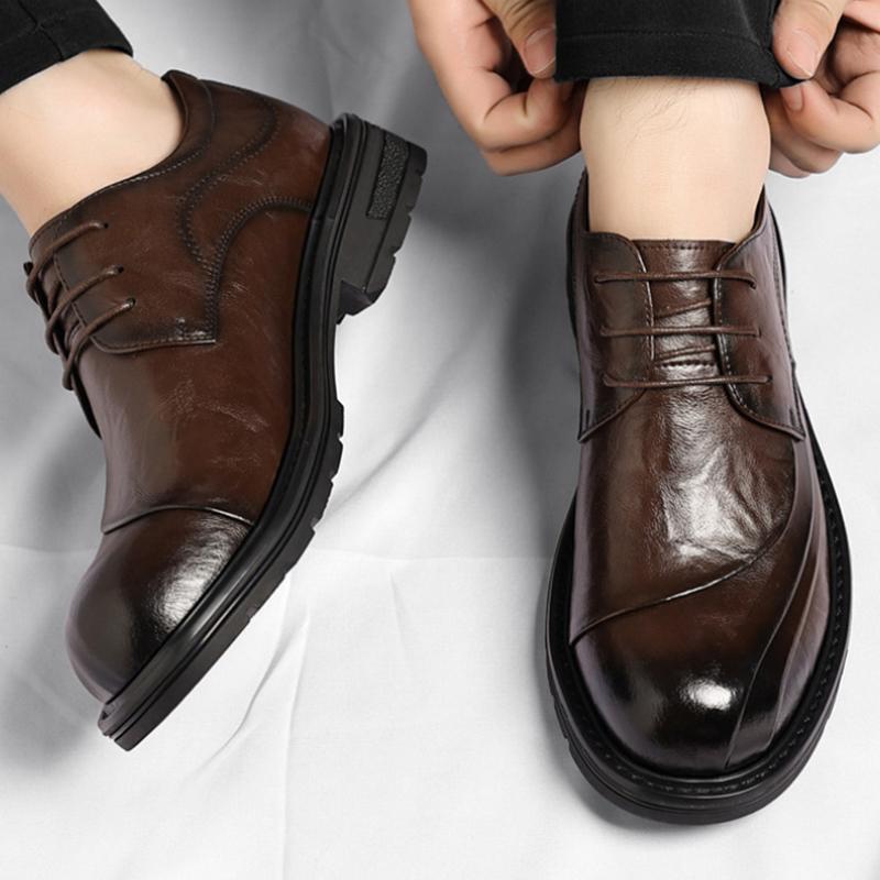 Brown Burnished Genuine Leathe - Men'S Formal Office Wear Shoes recensione e prezzo