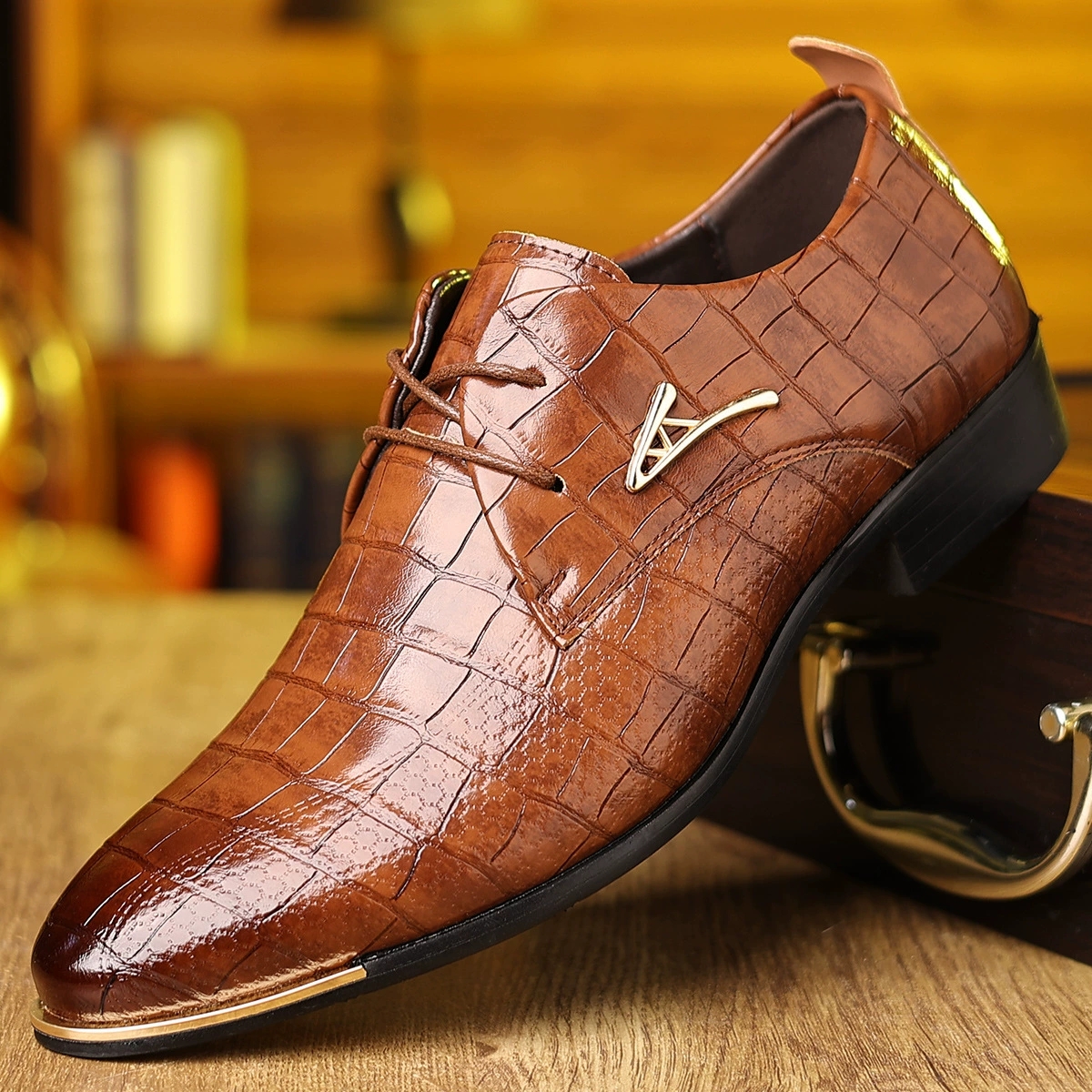 Fashion PU Leather Shoes Men B - Men'S Used Formal Wear recensione e prezzo