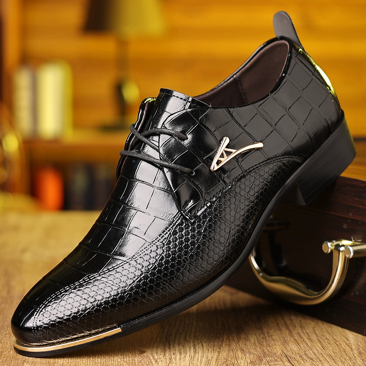 Fashion PU Leather Shoes Men B - Men'S Used Formal Wear recensione e prezzo