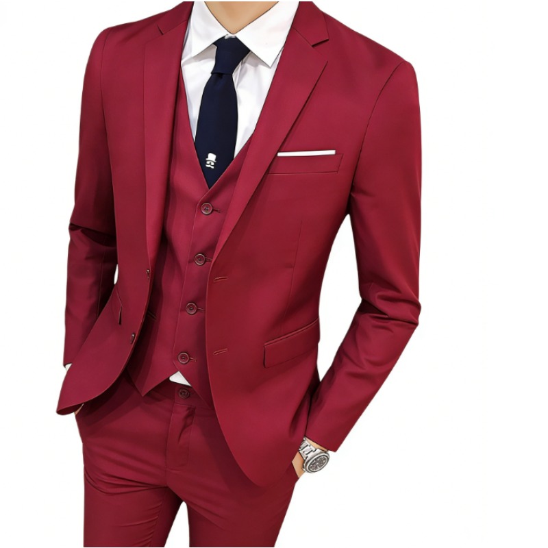 Men Suit Set Three Piece Busin - Korean Men Formal Wear recensione e prezzo