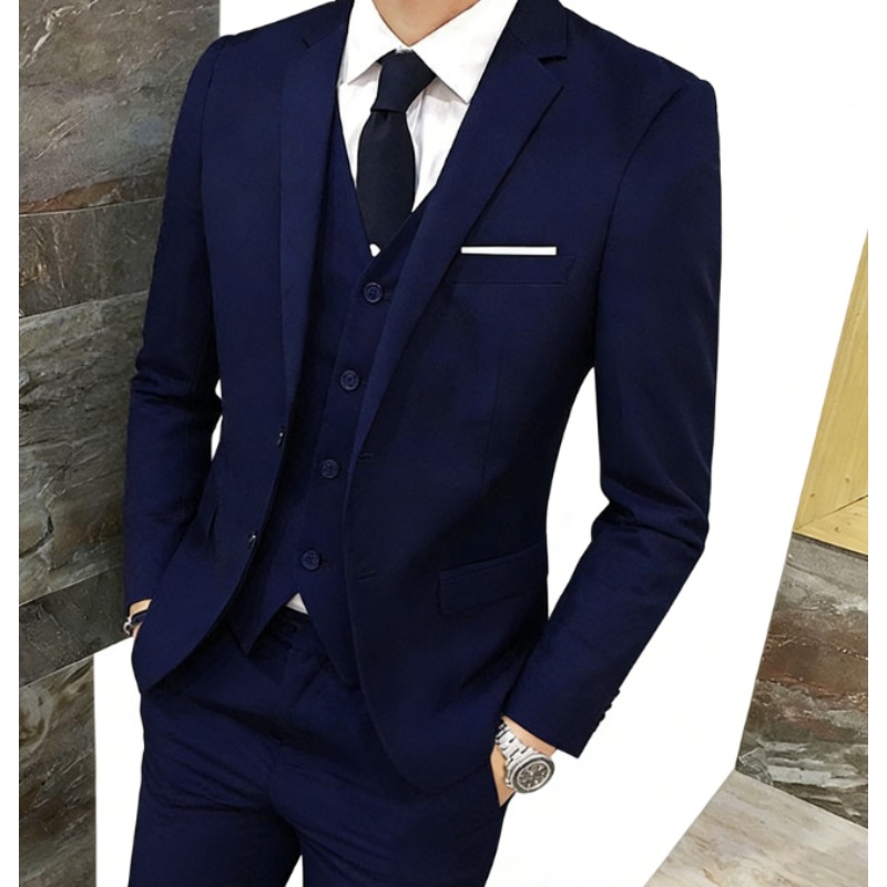 Men Suit Set Three Piece Busin - Korean Men Formal Wear recensione e prezzo