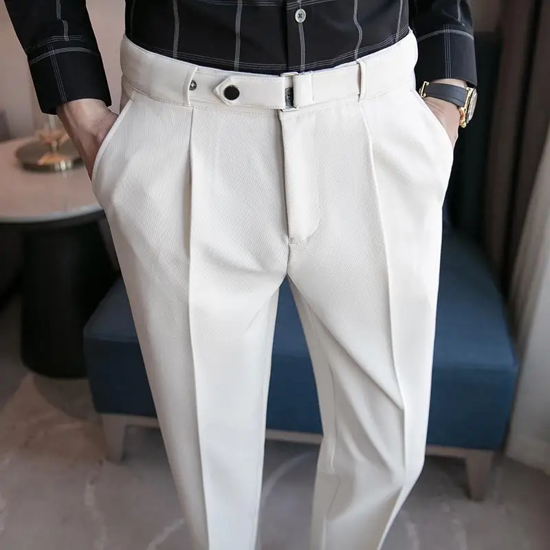 Tressed Trousers For Men Slim  - Korean Men Formal Wear recensione e prezzo