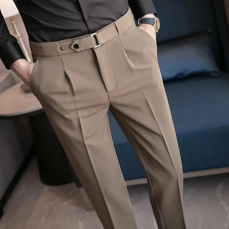 Tressed Trousers For Men Slim  - Korean Men Formal Wear recensione e prezzo