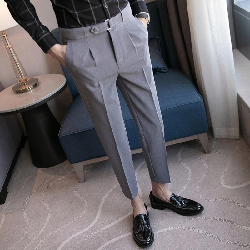 Tressed Trousers For Men Slim  - Korean Men Formal Wear recensione e prezzo