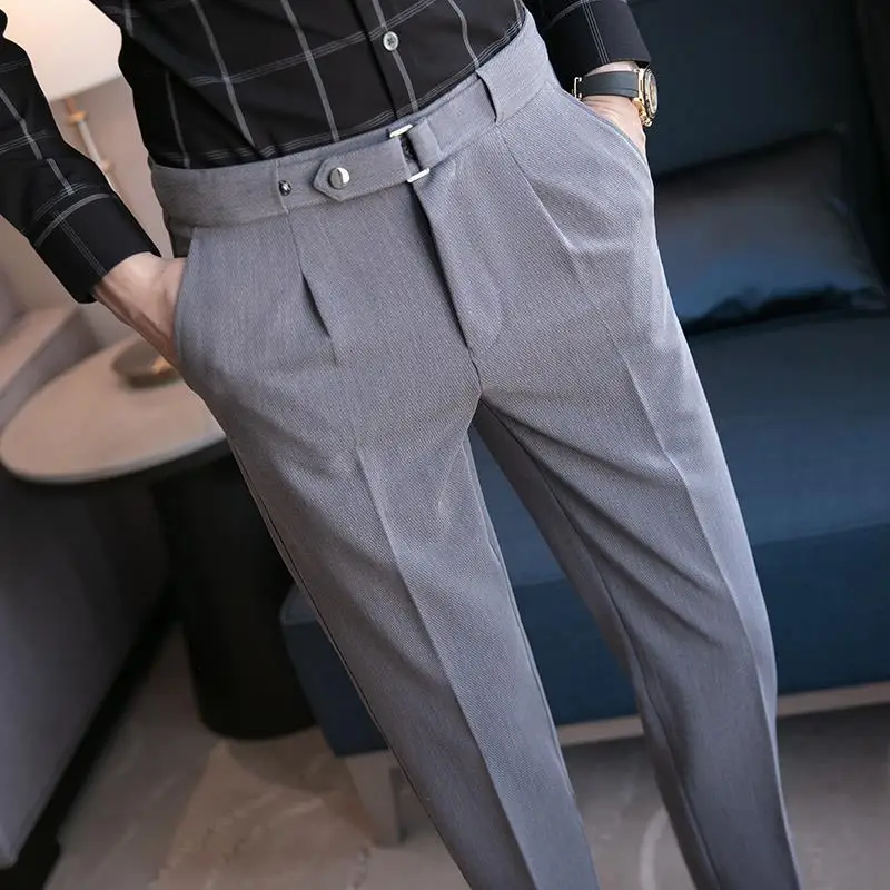 Tressed Trousers For Men Slim  - Korean Men Formal Wear recensione e prezzo