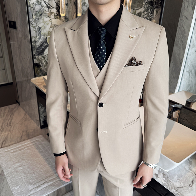 Slim-Fit Three-Piece Set Korea - Korean Men Formal Wear recensione e prezzo