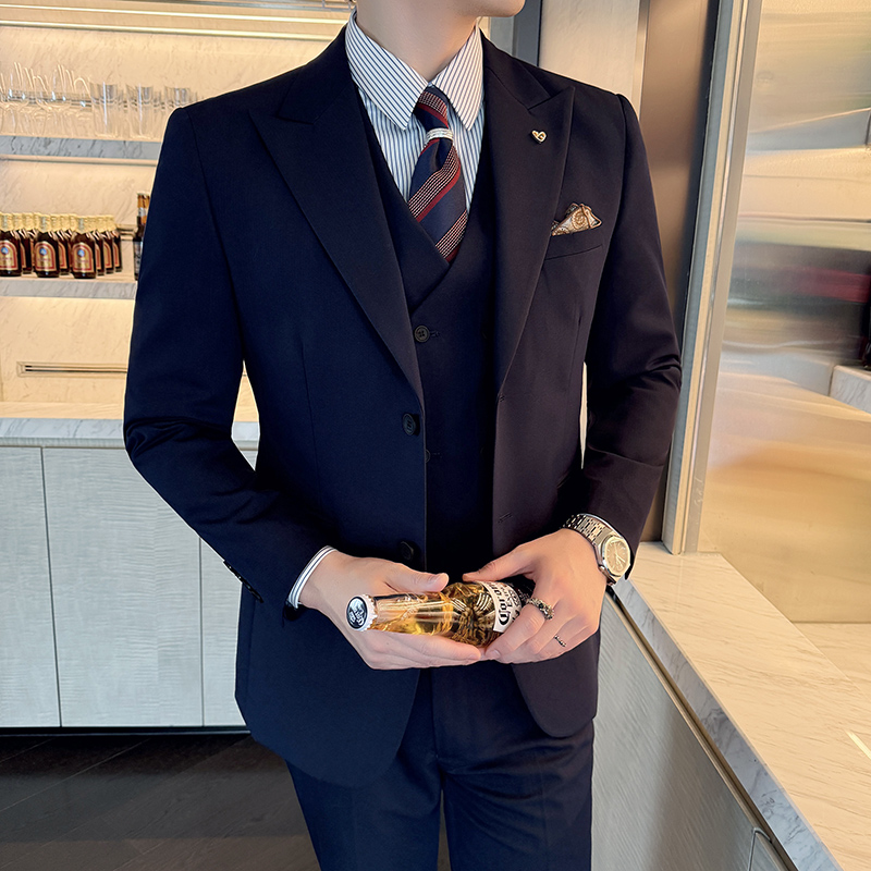 Slim-Fit Three-Piece Set Korea - Korean Men Formal Wear recensione e prezzo