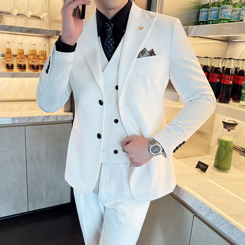 Slim-Fit Three-Piece Set Korea - Korean Men Formal Wear recensione e prezzo