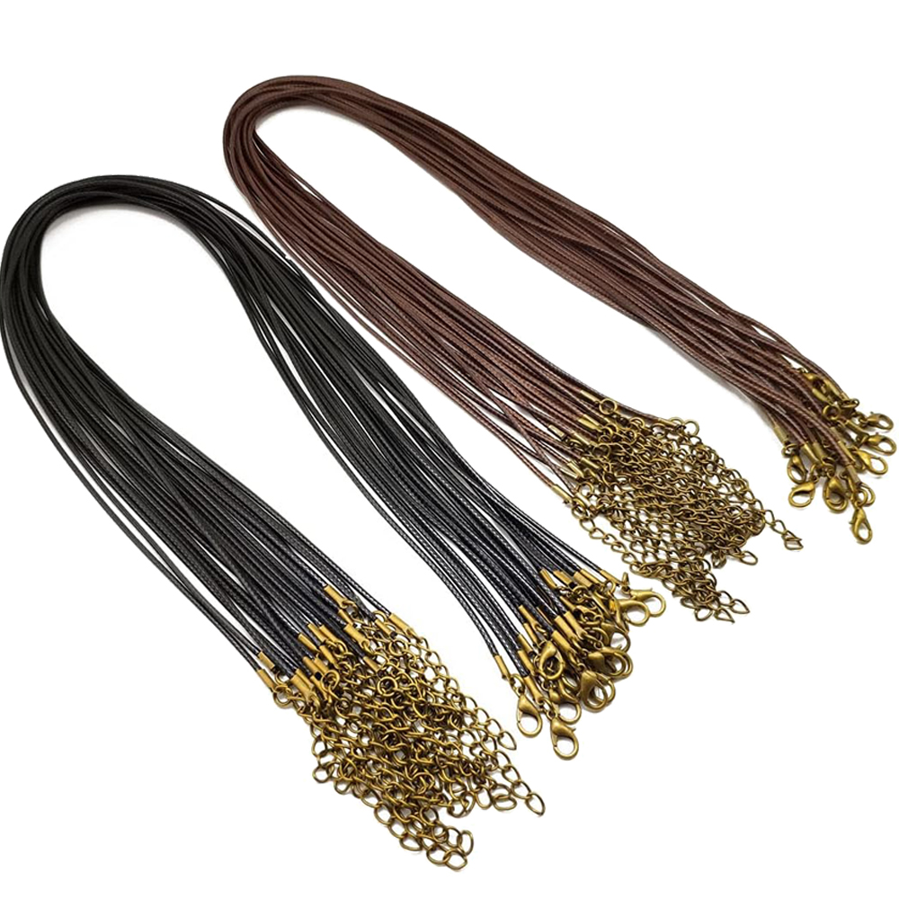 20pcs 45cm Brown Waxed Necklac - Patent Leather Oxford recensione e prezzo
