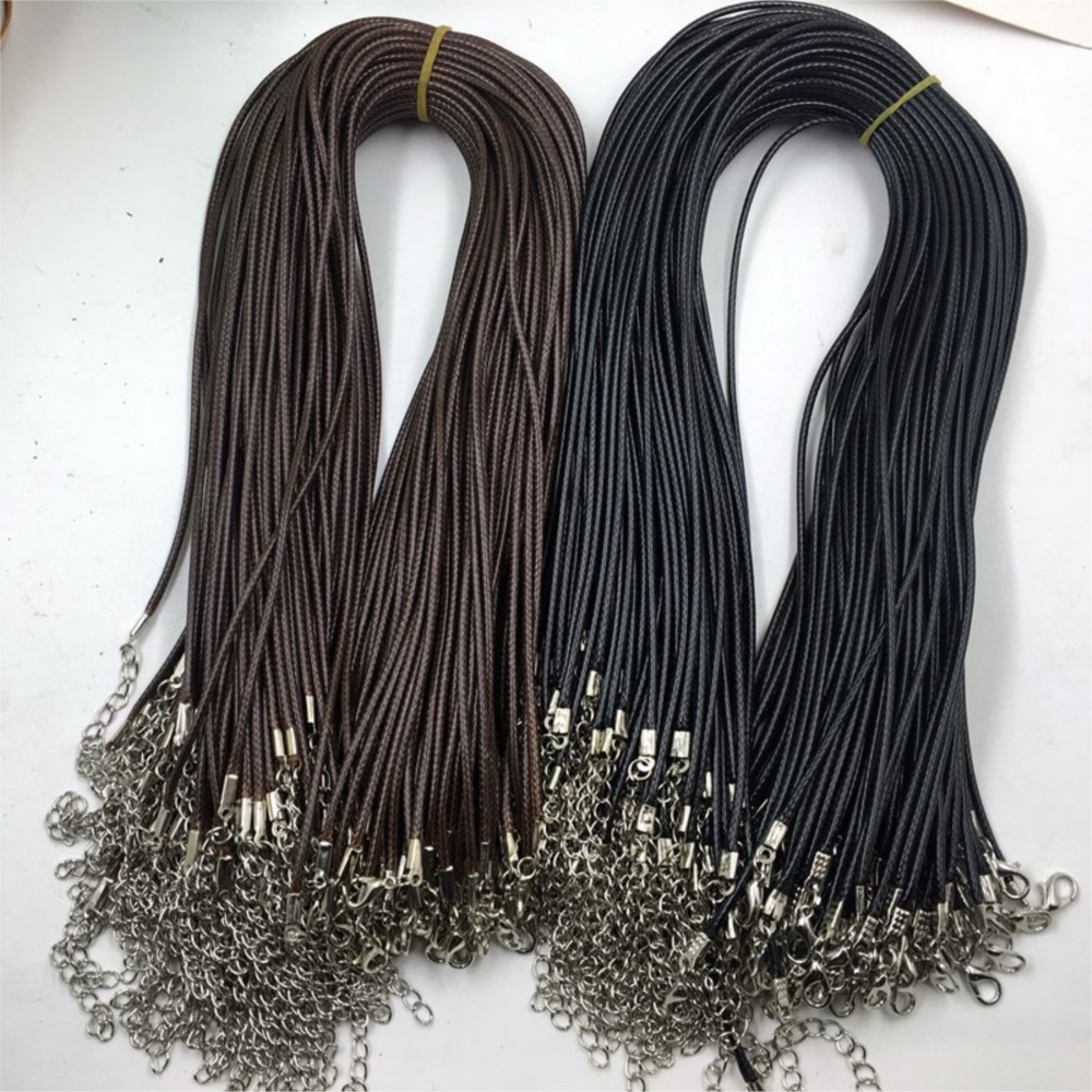 20pcs 45cm Brown Waxed Necklac - Patent Leather Oxford recensione e prezzo