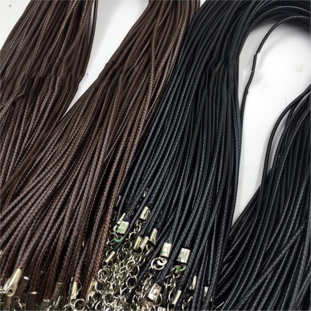 20pcs 45cm Brown Waxed Necklac - Patent Leather Oxford recensione e prezzo