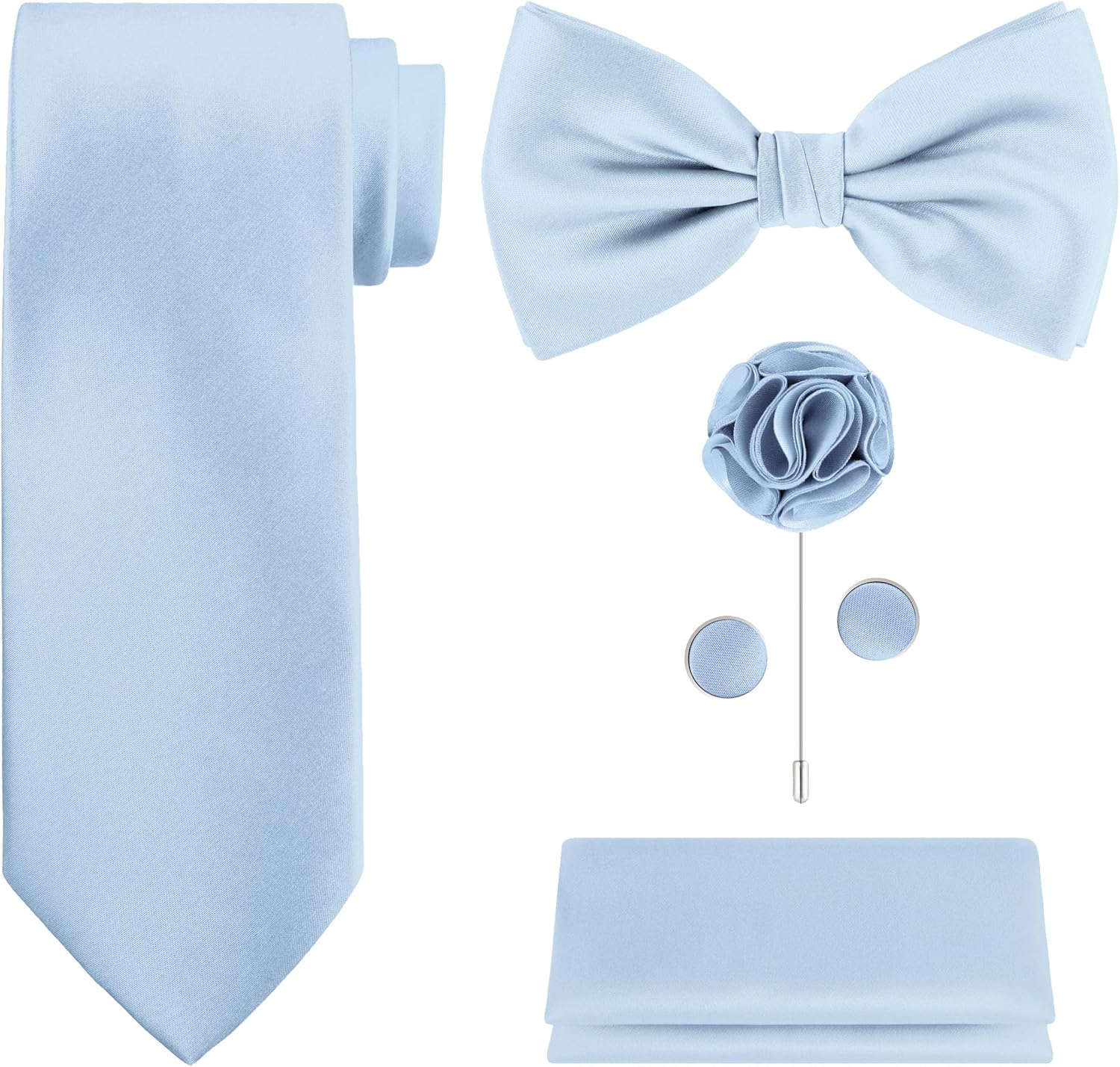 5-Piece Tie Set in White or Bl - Pocket Square Set recensione e prezzo