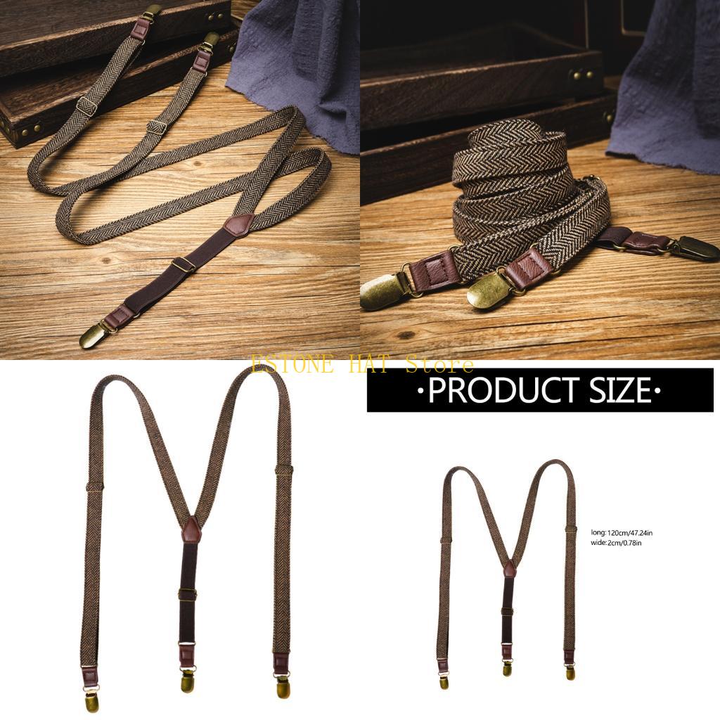 49MF 3 Clip Men Suspenders Ela - Men'S Formal Wear With Suspenders recensione e prezzo