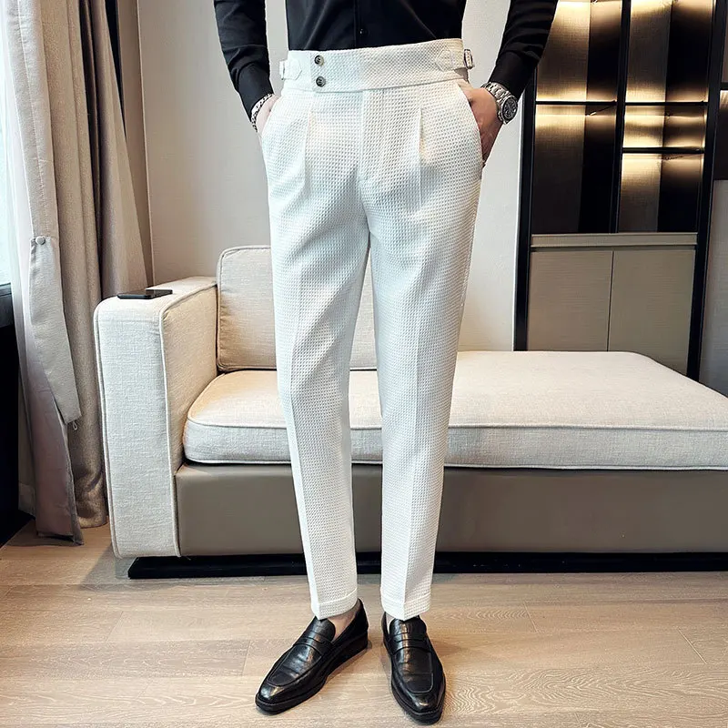 Spring New Pantalones High Wai - Korean Men Formal Wear recensione e prezzo