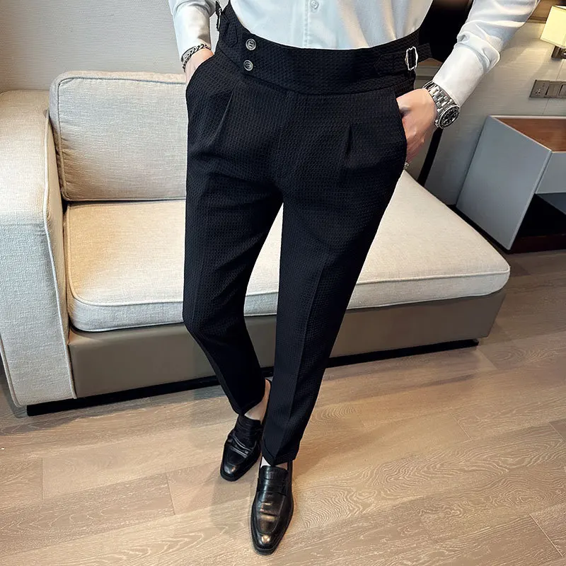Spring New Pantalones High Wai - Korean Men Formal Wear recensione e prezzo