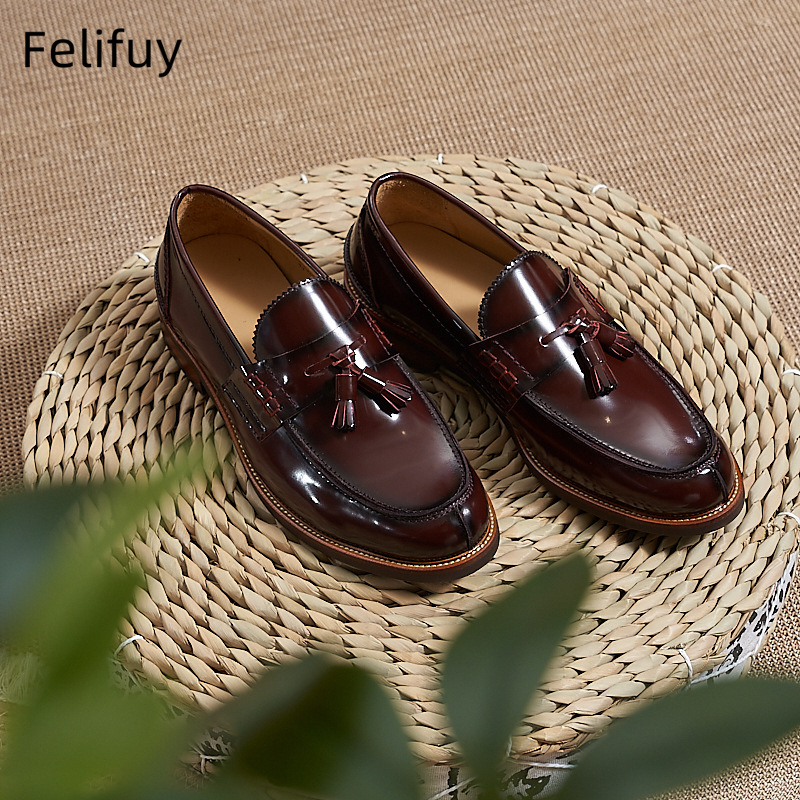 New Brown Men Flat Loafers Cow - Men Formal Party Wear Dress recensione e prezzo