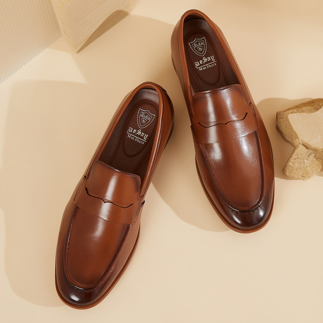 Men's Leather Loafers Slip-On  - Men Formal Party Wear Dress recensione e prezzo