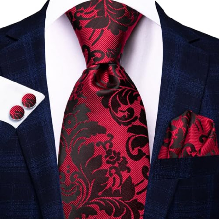 Silk Ties for Men Plaid Paisle - Pocket Square Set recensione e prezzo