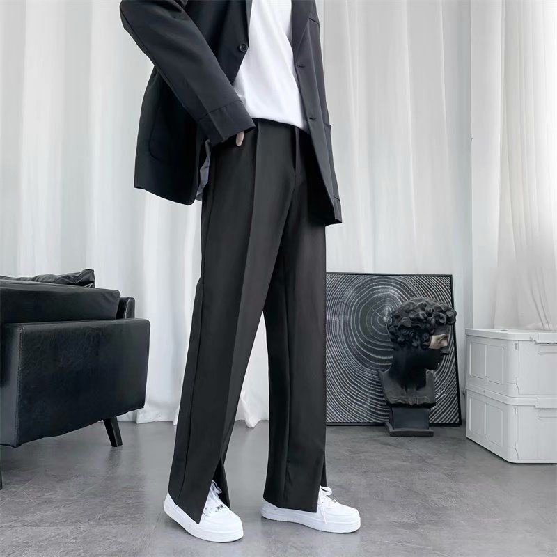 Spring/Summer Black Suit Pants - Korean Men Formal Wear recensione e prezzo