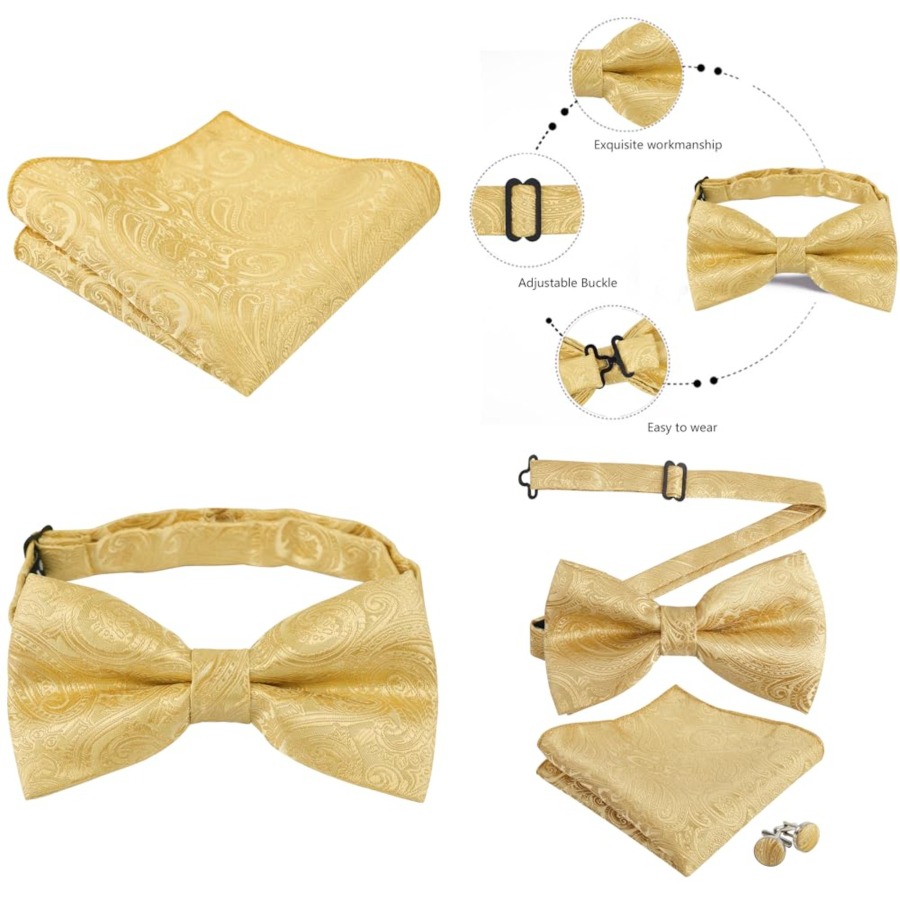 Mens Paisley Bow Tie, Pocket S - Pocket Square Set recensione e prezzo