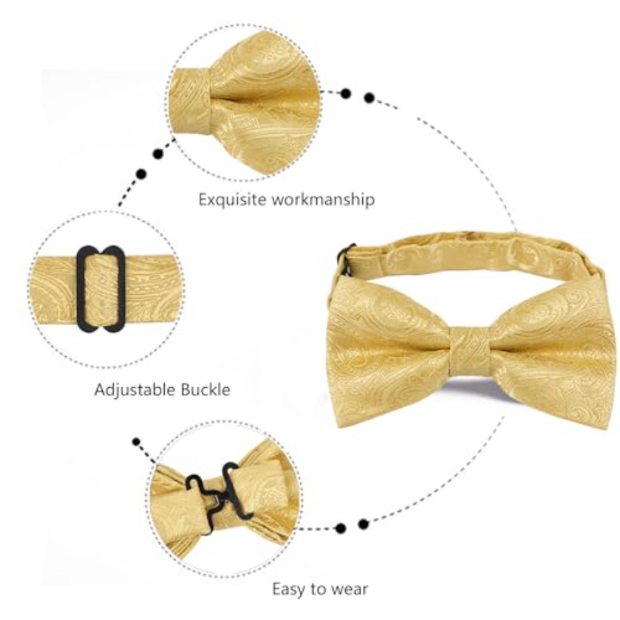 Mens Paisley Bow Tie, Pocket S - Pocket Square Set recensione e prezzo