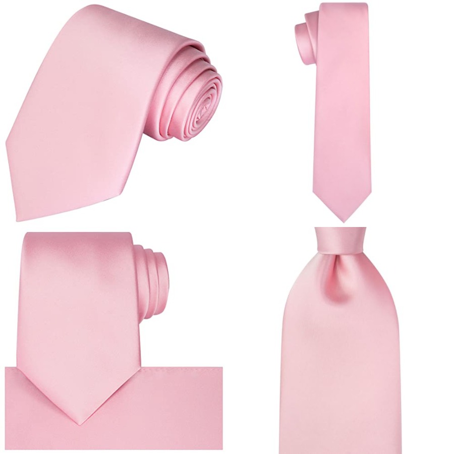 Satin Tie Set Solid Ties Mens  - Pocket Square Set recensione e prezzo