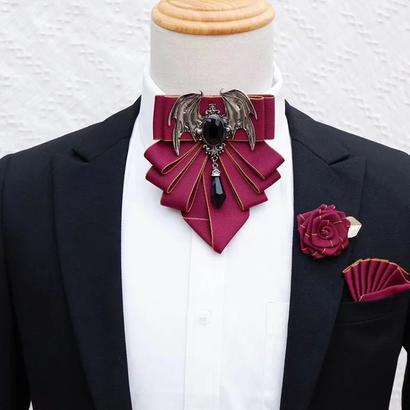 Men's Bow Tie Brooch Set Briti - Korean Men Formal Wear recensione e prezzo