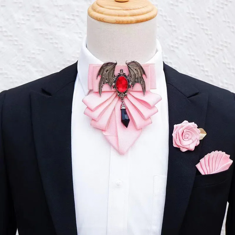 Men's Bow Tie Brooch Set Briti - Korean Men Formal Wear recensione e prezzo