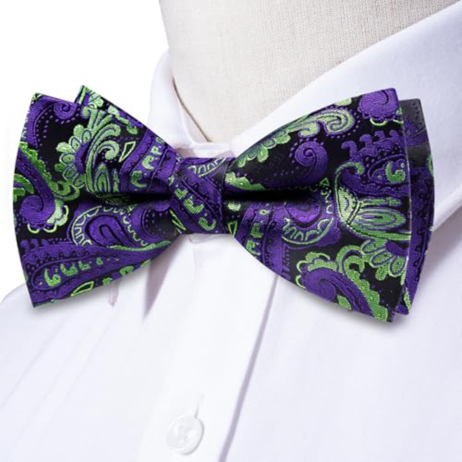 Mens Paisley Striped Bowtie Se - Pocket Square Set recensione e prezzo