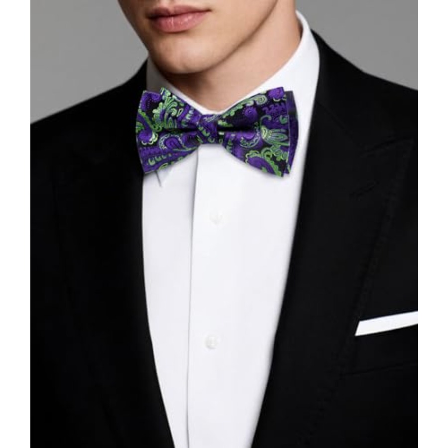 Mens Paisley Striped Bowtie Se - Pocket Square Set recensione e prezzo