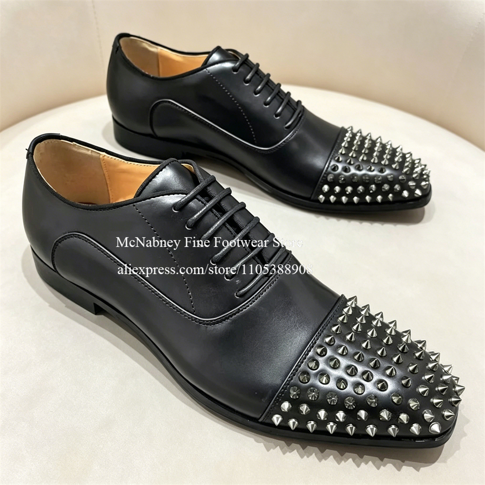 Spike Studs Leather Dress Shoe - Men Formal Party Wear Dress recensione e prezzo