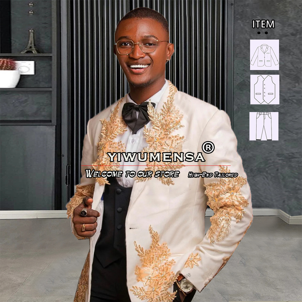 Customized 3 Pieces Suits Men  - Men Formal Party Wear Dress recensione e prezzo