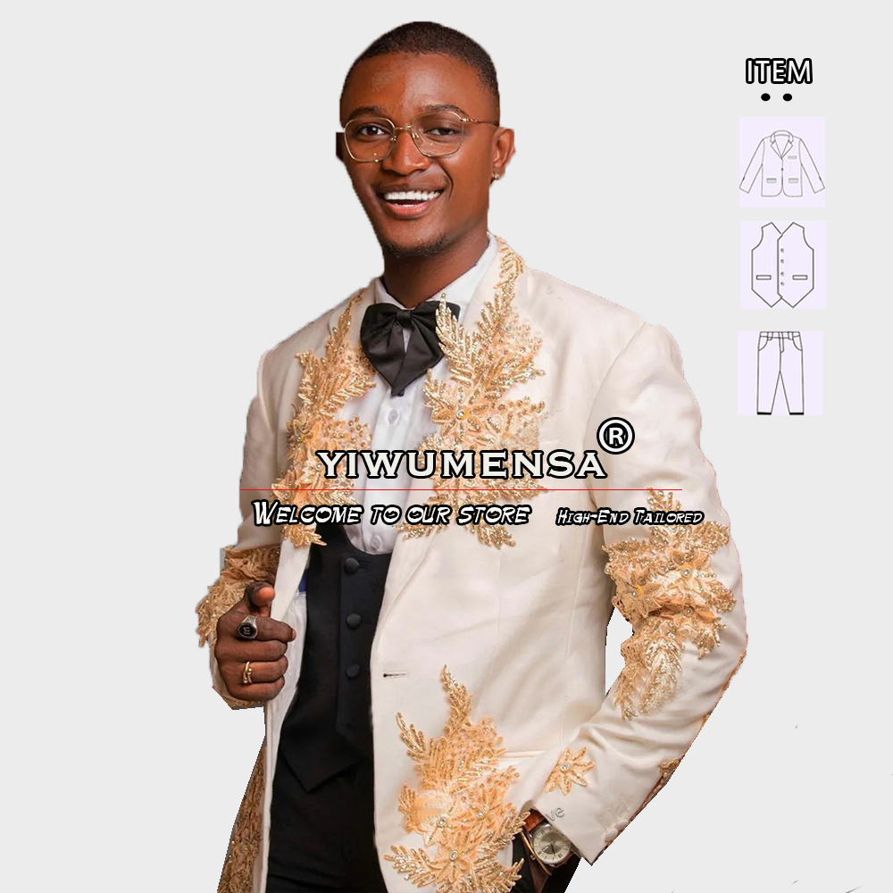 Customized 3 Pieces Suits Men  - Men Formal Party Wear Dress recensione e prezzo