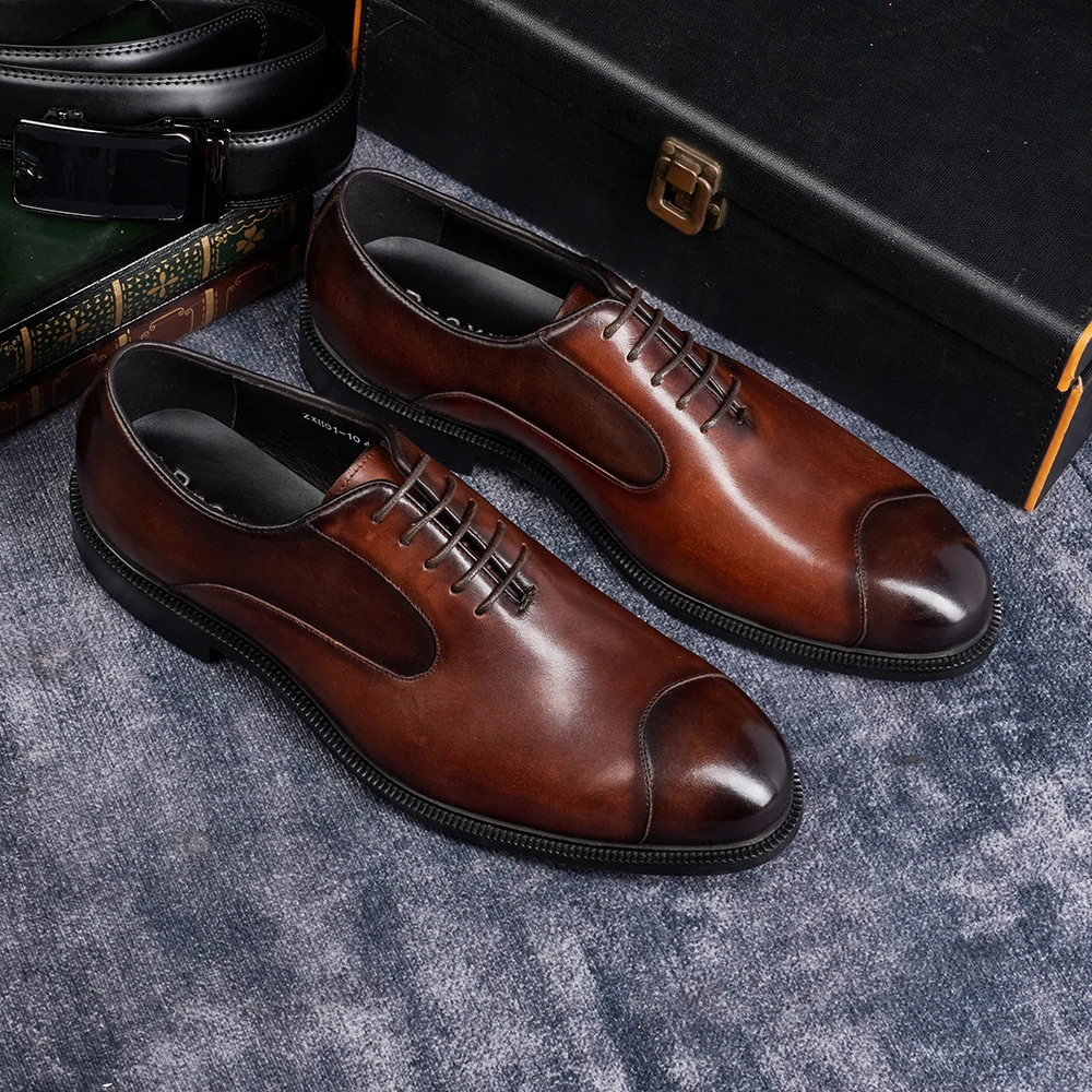 Men's Genuine Cow Leather Oxfo - Men'S Used Formal Wear recensione e prezzo