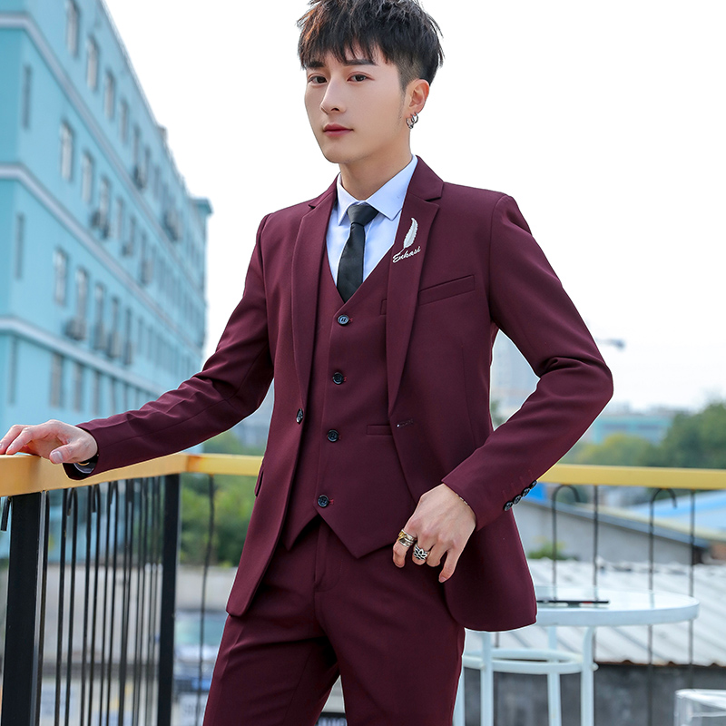 Slim Fit Tee Piece Suit Set fo - Men'S Formal Wear For Marriage recensione e prezzo