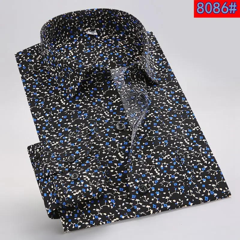 Men's Floral Print Long Sleeve - Korean Men Formal Wear recensione e prezzo