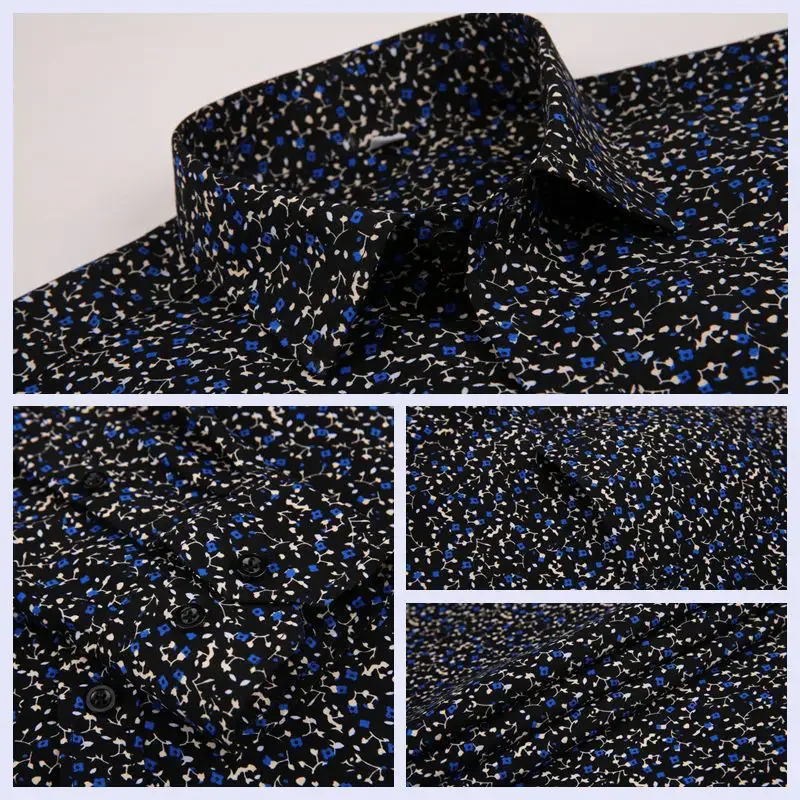 Men's Floral Print Long Sleeve - Korean Men Formal Wear recensione e prezzo